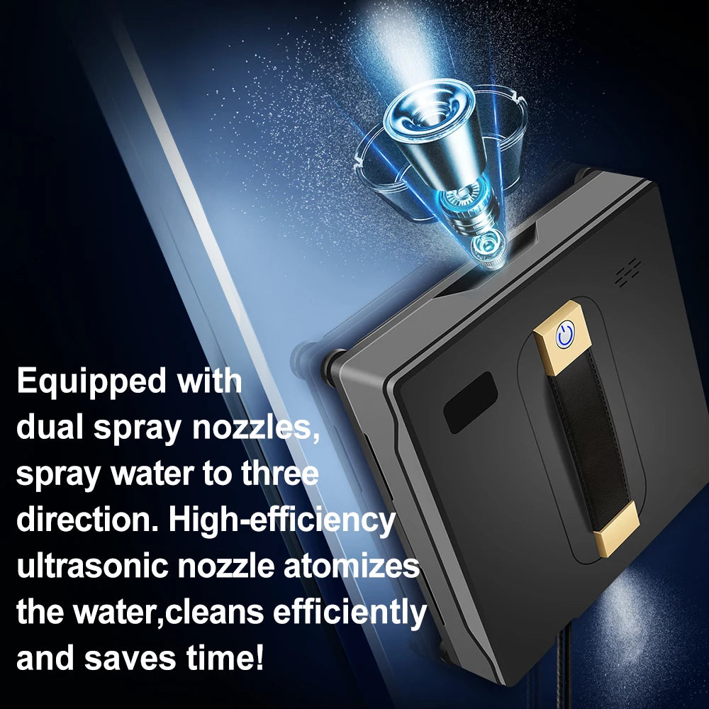 Smart Home Glass Wall Wet Dry Cleaning ,APP&Remote Control