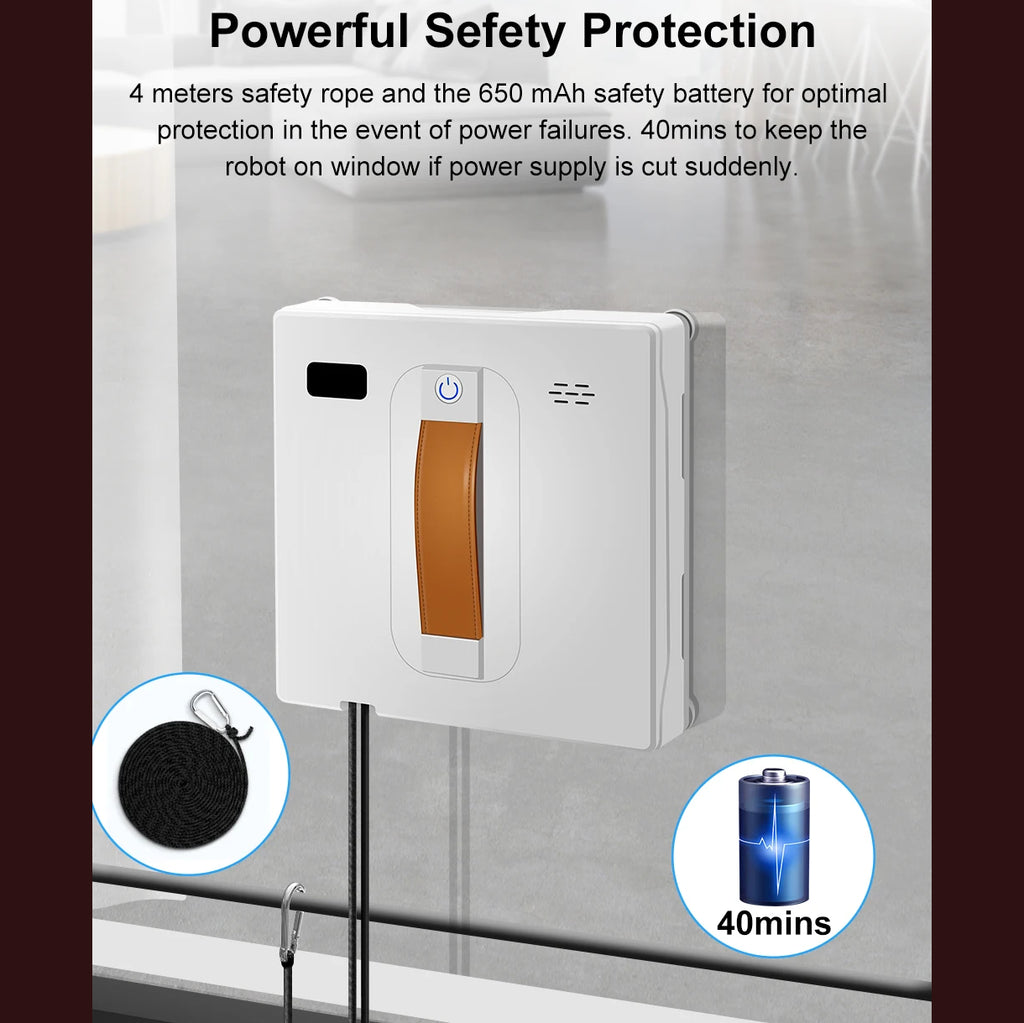 Smart Home Glass Wall Wet Dry Cleaning ,APP&Remote Control
